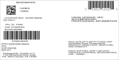 label - benzonatate 100mg